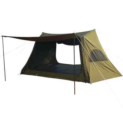 3-4 Men Factory Customised Camping Hot Tent Eco-Friendly Material with Stove Jack for Outdoor Living Adventure Camping