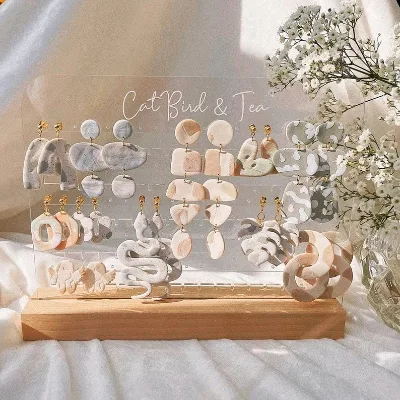 Personalized Jewelry DisplayJewelry Stand Girls Room Decor Earring Holder Acrylic Jewelry Stand Jewelry Organizer Earring