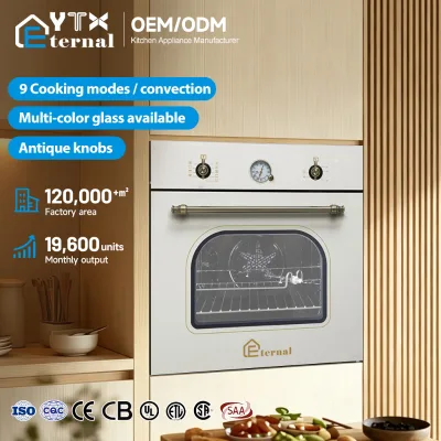 Energy Saving Class a Removable Inner Glass 2800W 66L 71L 9 Functions Convection Knob Control Built in Electric Oven