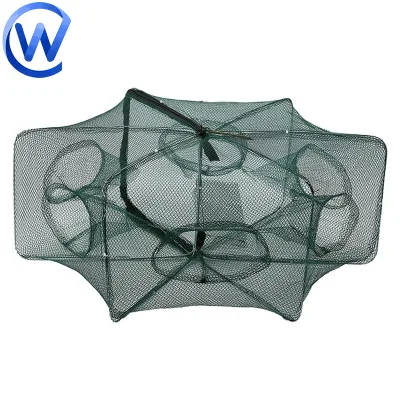 High Quality Folding Crab Fish Catch Traps Cage Crawfish Shrimp Lobster Minnow Fishing Trap Catfish Fish Trap on River