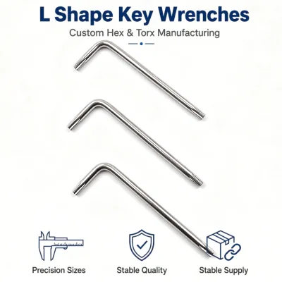 Hardened Steel L Shape Torx Style T6 T8 T10 T15 T20 T25 40mm 60mm 100mm Compact Industrial Wrench Set