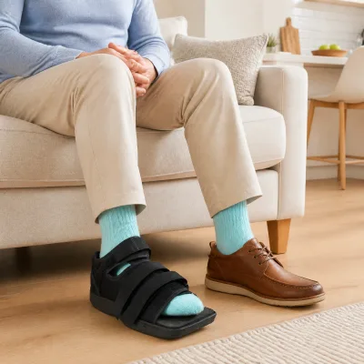 Factory Wholesale Orthopedic Post-Surgery Boot - Adjustable Hook and Loop Foot Care Shoe for Stability and Support