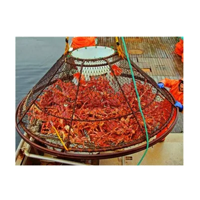 Three Entrance Commercial Folding king Crab Cage Deep Sea Fish Trap