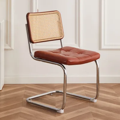 Customized Vintage  Chair Z Shape Dining Room Furniture Cafe  Legs Dining Chair with Upholstery Seat