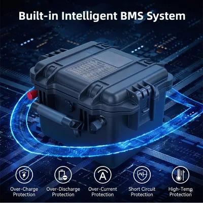 High Quality Waterproof Rechargeable 12.8V 25.6 V 75AH 105AH Suitcase Battery Pack Portable Power Station Lifepo4 Battery Pack
