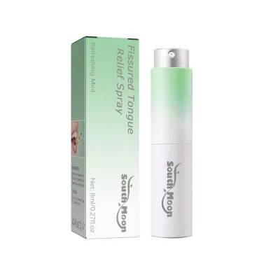 South Moon Wholesale OEM Portable 8ml Cool Mint Fruit Flavor Fresh Breath Mouth Spray Cracked Tongue Soothing Spray Oral Care