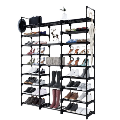 Shoe Rack Adjustable Shoe Organizer 9 Tier Stackable Shoe Rack