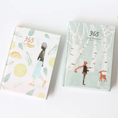 A5 Hardcover Account Book and Schedule Notebook Thermal Bound with Paper Cover Inner Page Notebook Notebooks