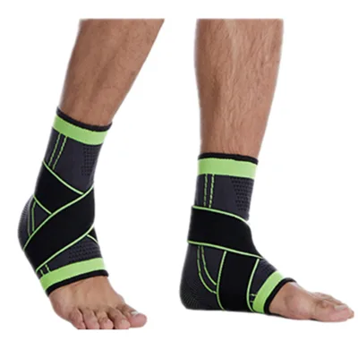 Elastic Woven Ankle Protector Anti-slip Pressurized Ankle Sleeve Adjustable Cross Strap for Injury Recovery Daily Use