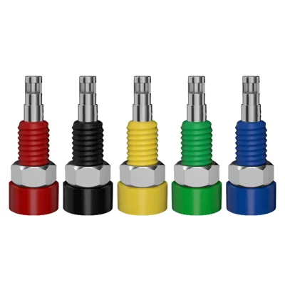 JIA LUN High Current 4mm Banana Jack Insulated Panel Mount Terminal Red/Black/Yellow/Green/Blue for Audio Amplifier