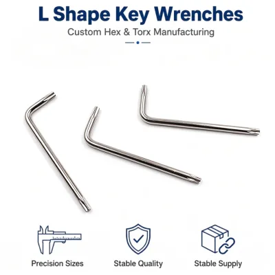 Polished L Type Star Drive Key T10 T15 T20 T25 T30 50mm 60mm 80mm Corrosion Resistant Wrench Set