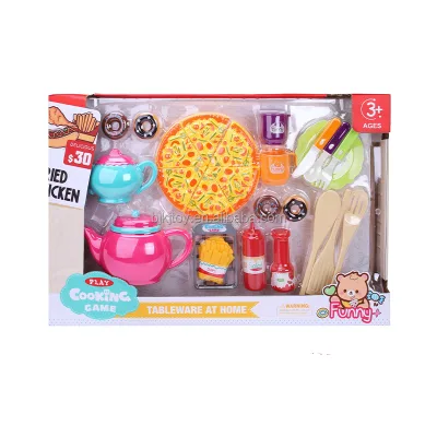Simulation Pretend Play Plastic Kids Kitchen Set Toy Tea Set Party Play Juguete De Comida