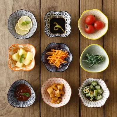 New Hot Selling Home Use Colorful Ceramic Mini Plate for Gift Dish Set of 4PC