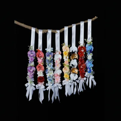 Graduation Party Garlands Ribbon Orchids Hawaiian-style Wedding Ceremonies Flower Lei Decoration Celebratory Rituals