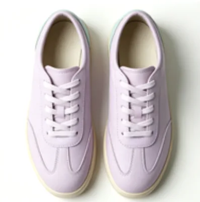 Purple Barefoot Casual Shoes Lace up Minimalist Design Flexible Flat Sole Lightweight Comfortable Daily Footwear