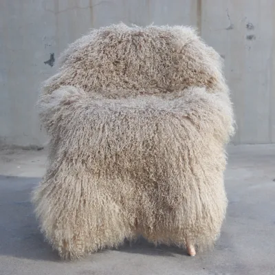 China Origin Factory Supply Skin Hide Mongolian Tibetan Lamb Fur Brown 60x120cm Sheepskin Plate for Furniture