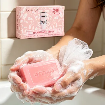 Hot Selling Rose Tea Tree Perfume Fragrance Solid Soap for Bathing Oil Control Fresh & Non-Greasy Skincare