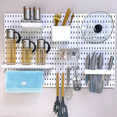 Multipurpose Wall Mounted Pegboard With Accessories Pegboard Organizer Wall Mounted Organizers