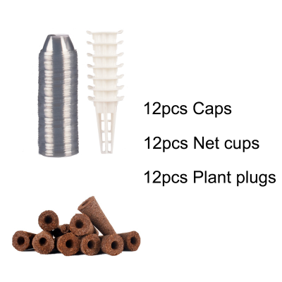 Seedling Growth Kits 12 Sets Including Planting Cotton Basket Plant Plug Hydroponic Plant Growing Accessories