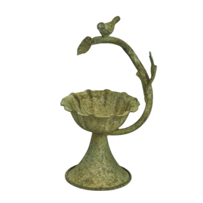 Cast Robust Iron Bird Water Drinker Bird Feeder Vintage Water Feeder for Birds