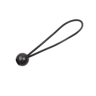 Factory Price 4mm Diameter Elastic Black Rubber Ball Bungee Plastic Balls 15cm Customized Length 25kgs Break Strength Cargo