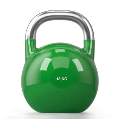Strength Training Weight Lifting Adjustable Cast Iron Kettlebell with Stainless Steel Handle 8kg for Home Gym Competition Use