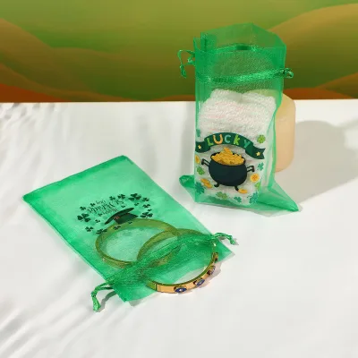 Supplier Wholesale Small Gift Bag Black Organza Pouch Sheer With Drawstring Sealing Handle Packaging Pouch