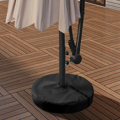 Courtyard Round Sun Umbrella Base Protective Dustproof Cover 600D Oxford Cloth for Outdoor Garden Use
