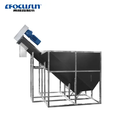 OEM Professional Custom Stainless Steel SUS304A Hopper Ice Screw Conveyor Screw Ice Conveyor for tube ice