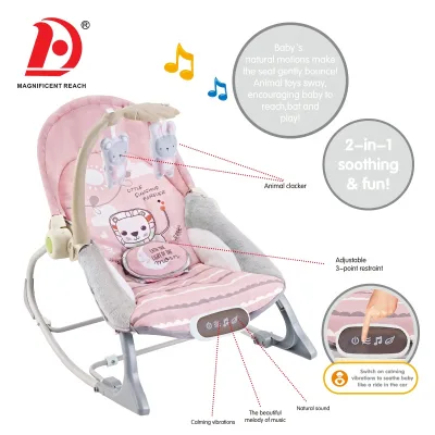 HUADA 2023 Good Quality Mothers Good Helper Portable Electric Feeding Swing Rocking Chair for Baby