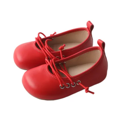 Wholesale Genuine Leather Dress Shoes Elastic Bands Anti Slip Party Princess Footwear