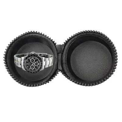 Watch Case EVA Custom Travel Leather Hard Carbon Fiber Zipper Wrist Watch Packaging BOX