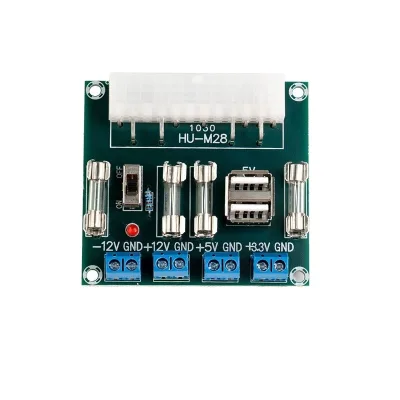 EParthub XH-M229 ATX Power Adapter Board with USB Fast Charging & Multi-Voltage Output for DIY Projects