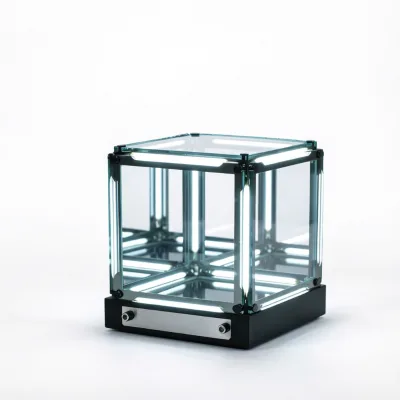 Creative Infinity Mirror Acrylic Cube Lamp with Touch Control Rechargeable Indoor Ambient Decorative Lighting