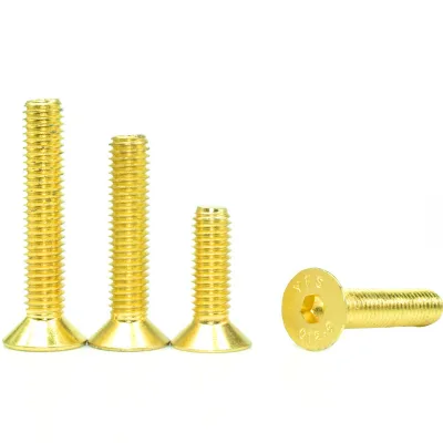 Custom Wholesale M2 M3 Countersunk M6 M8 Titanium Alloy Countersunk Head Screw Sae Thread Titanium Screw