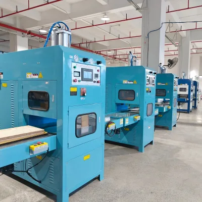 Synchronous Sliding Table Fusing High Frequency Welding Machine for Mobile Phone Leather Cover Making