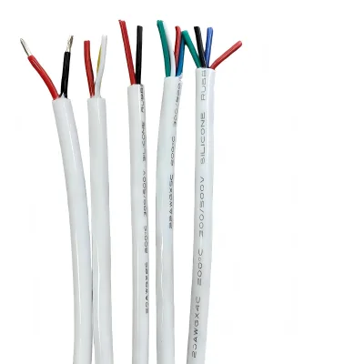 Multi Core Platinum Silicone Wire 18AWG 20AWG 22AWG 2 3 4 5 6 Cores LED Neon Light Strip Silicone Jacket Flexible Cable