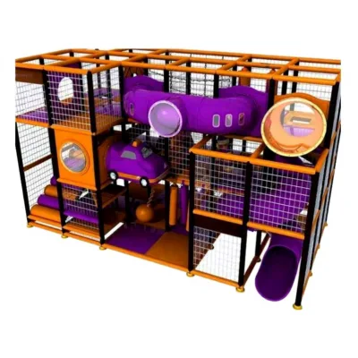 Custom Plastic Airplane Theme Indoor Playground Equipment Slide Climbing Maze for Kids Play Centers Commercial Use Wholesale