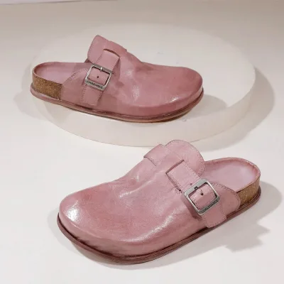 Bosirui Genuine Birkenstocks Half Slip-Ons Sandals with Soft Cork Sole Outdoor Custom Clog&Mules Style for Summer Autumn Seasons