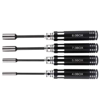 Hex Socket Carbon Steel 4.0/5.5/7.0/8.0mm Inner Six-socket 4-piece Kit Screwdriver Nut Wrench Hardware Hardware Fitting