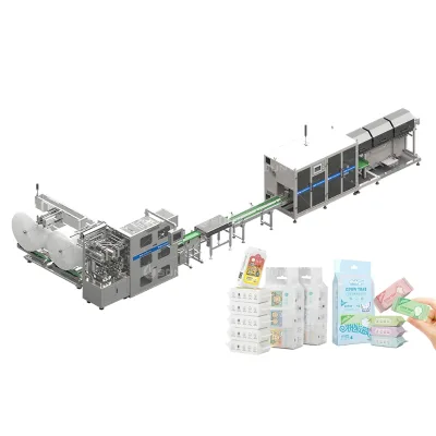 8pcs Full-auto Portable Wet Tissue Making and Folding Machine Line for Sale