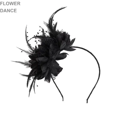 Wedding Hair Accessories Womens Fascinators Hats Tea Party Hats for Women Feather Pearl Veil Headband