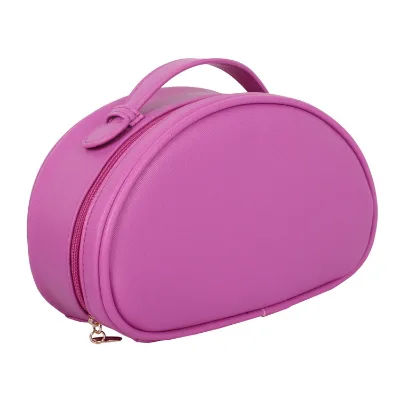 New Hot Waterproof Cute Travel Toiletries Bag Women Portable Cosmetic Organiser Bag Fashion Matt pink Pu Bridesmaids Makeup Bags