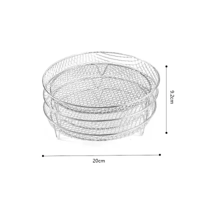 Air Fryer Detachable Grill Rack Stainless Steel Mesh Rust-Resistant Easy Clean Household Storage