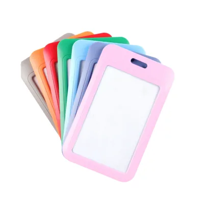 Double-sided Transparent ABS Badge Holder ID Card Employee Lanyard Set Paper Card Customization