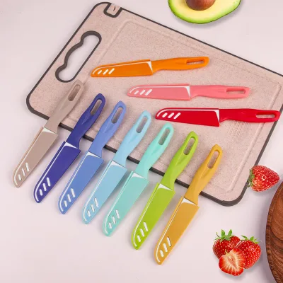 On Sale Colorful Vegetable Japanese Steel Kitchen Knife Blade Fruit Cutting Knife for Chef