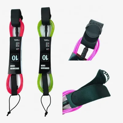Ready to Shipping Ningbo Factory Comp Surf Leash Straight Surfboard Leash for Experienced Surfers in Small Waves