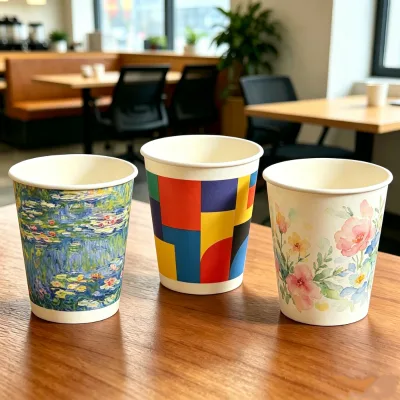 Professional Grade Custom Printed Disposable Double Wall Paper Coffee Cups for Hotel Catering Airline Service Bulk