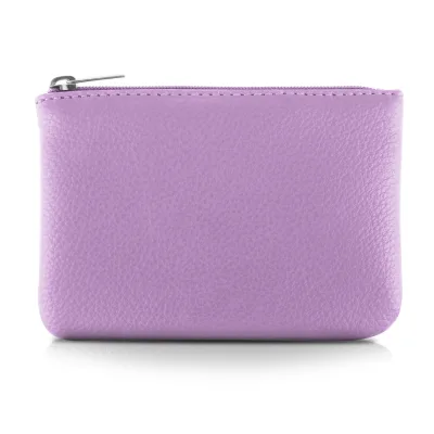 12.5x8cm Portable Mix Colors Lichee Texture Soft PU Zipper Purse