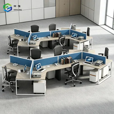 OEM Custom Sizes Modular Desk Workstation Modern MFC Top Office Table for Commercial Project